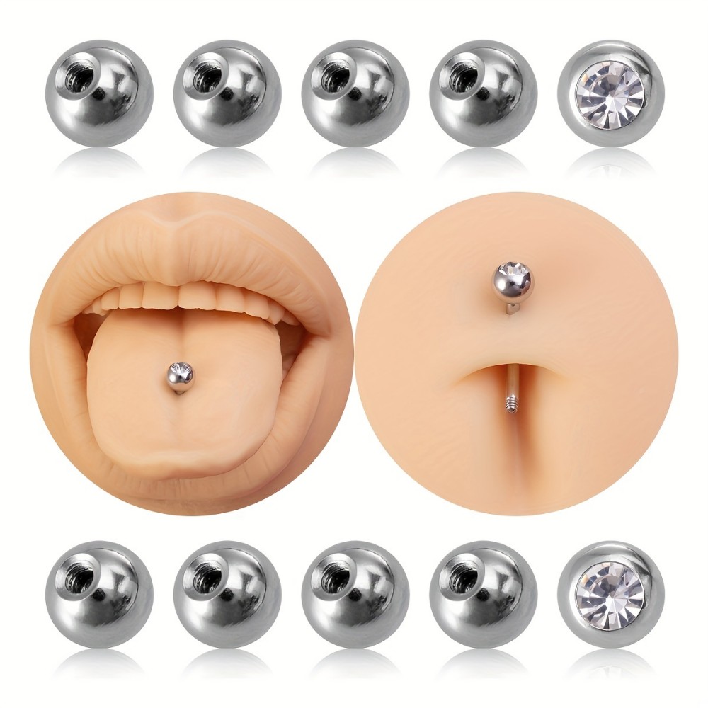 Body Jewelry Store - 10 個ピアスボール 3 ミリメートル 5 ミリメートルステンレス鋼交換ボール