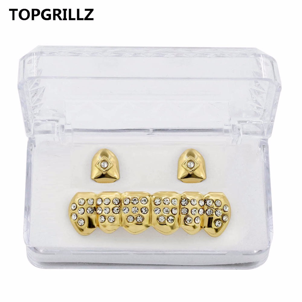 Topgrillzニューライトイエローゴールド色メッキ 2  - Yellow Body Jewelry のレビューと価格