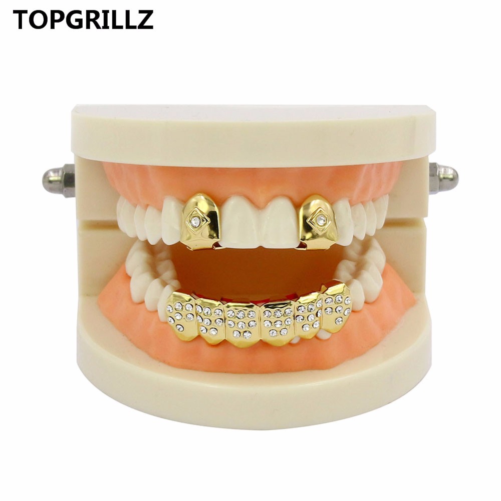 Topgrillzニューライトイエローゴールド色メッキ 2  - Yellow Body Jewelry のレビューと価格