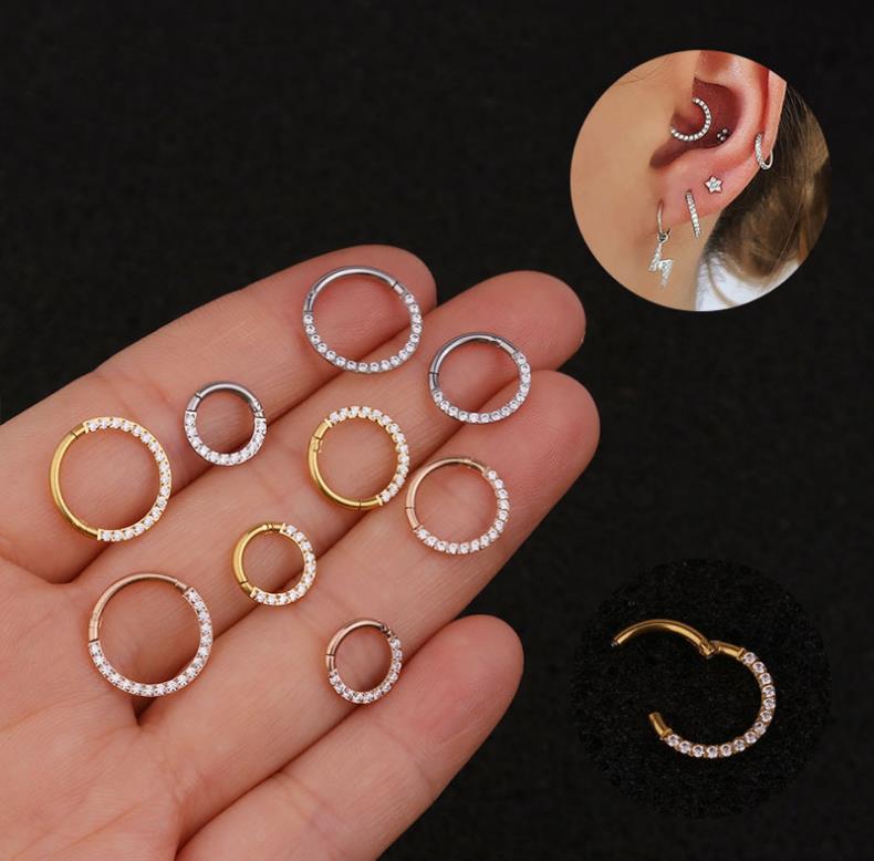 ASTM F136 G23 チタン 16G/18G ノーズリ - Septum Clicker Ring のレビューと価格