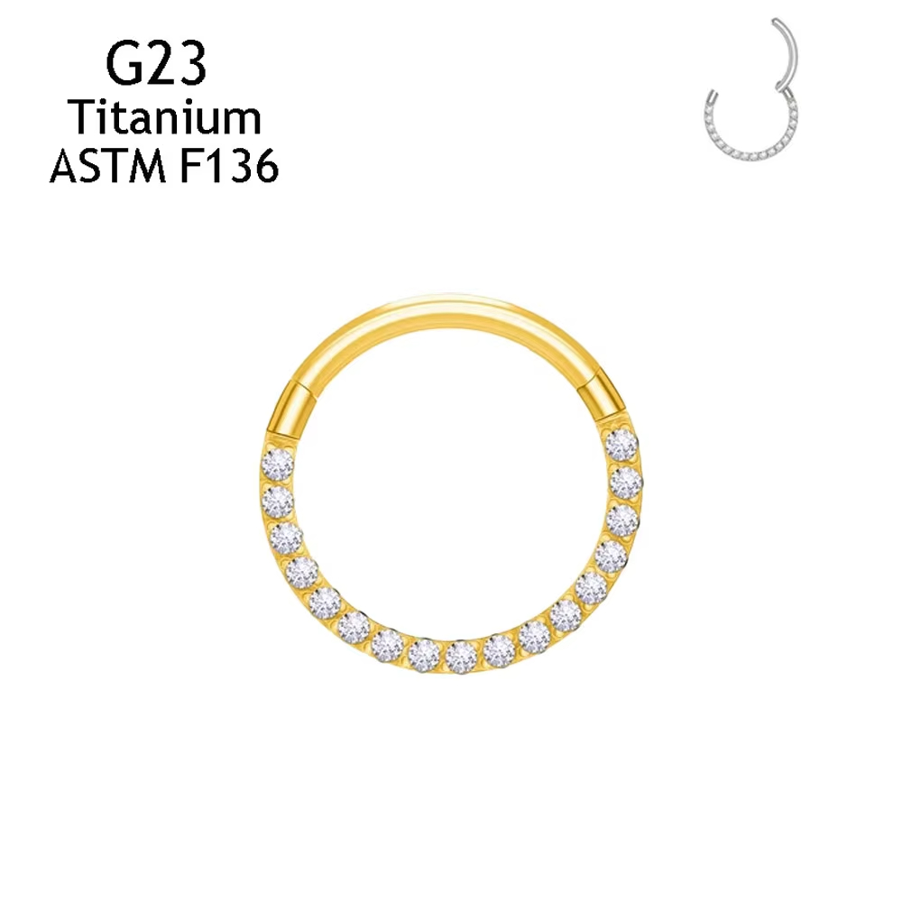 ASTM F136 G23 チタン 16G/18G ノーズリ - Septum Clicker Ring のレビューと価格