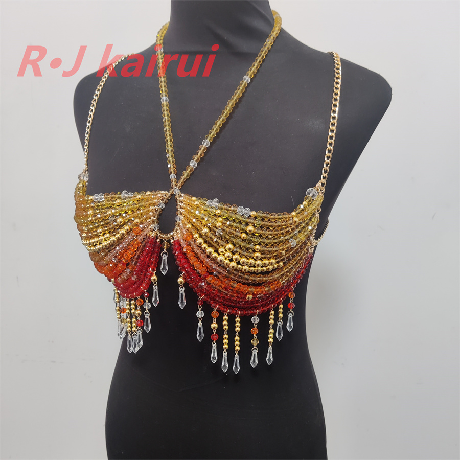 RJ ファッションセクシーなメタルイエローレッドクリスタルガ - Yellow Body Jewelry のレビューと価格