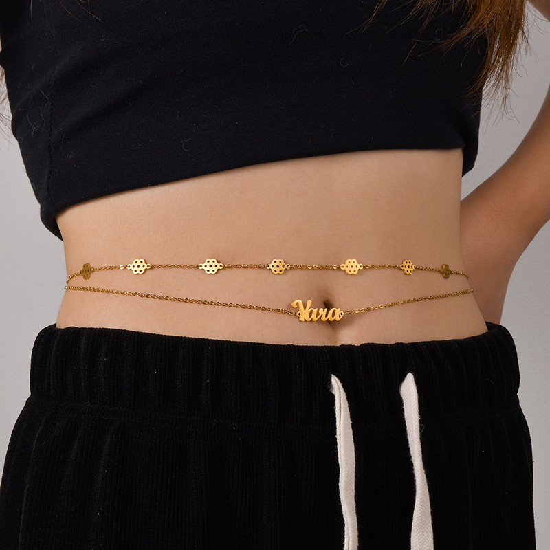 Treebud パーソナライズカスタムネームベリーチェーン  - Body Jewelry Names のレビューと価格