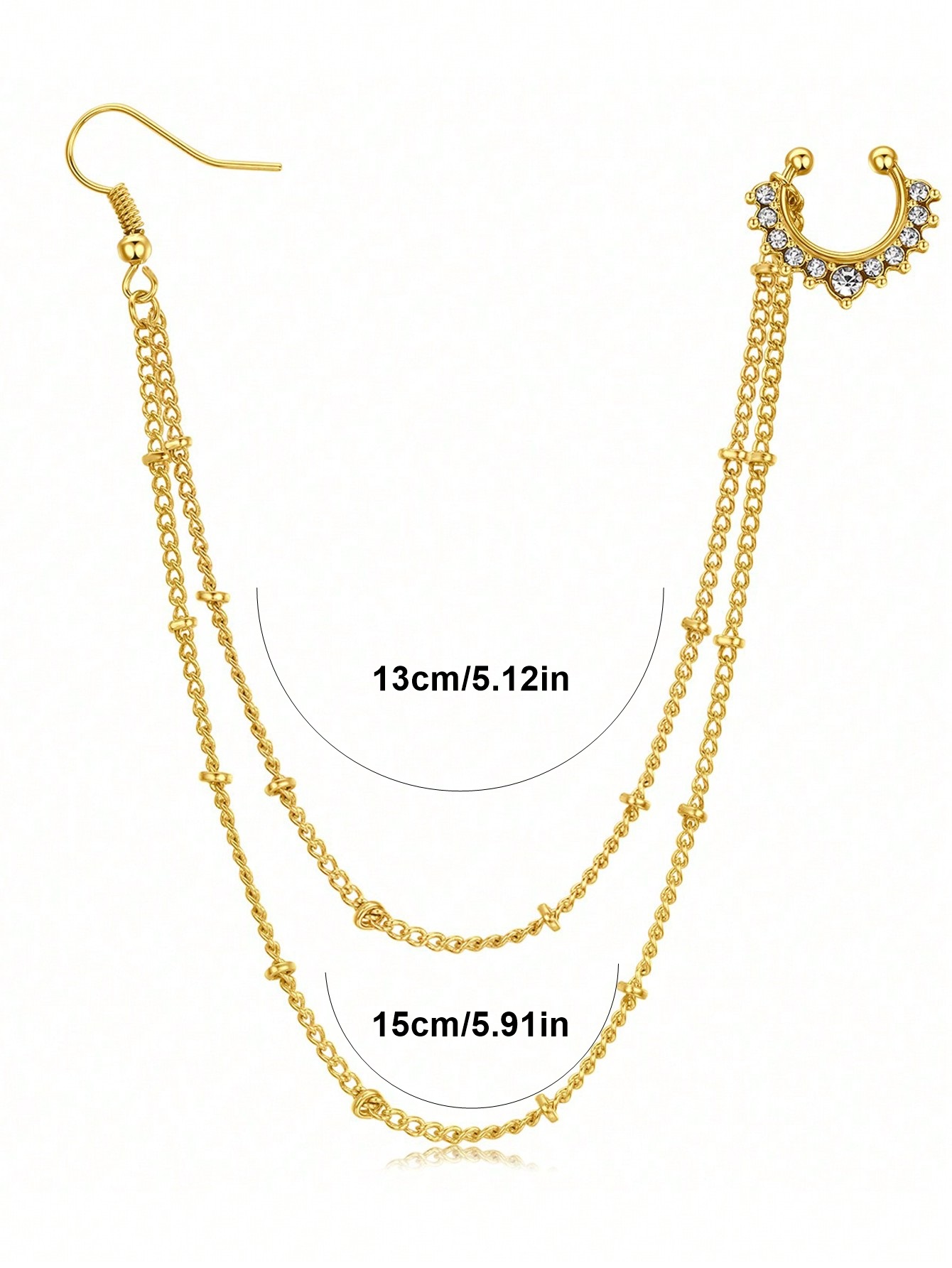 1個/セット イエローゴールド フェイクセプタムリング セプ - Yellow Body Jewelry のレビューと価格