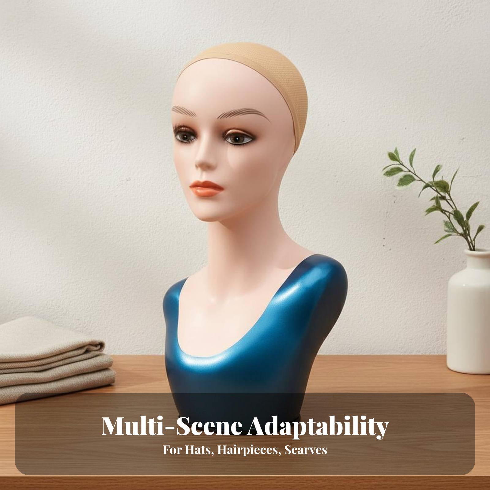 エレガントな女性マネキンヘッド（首付き）：ヘアピース、帽子、 - Body Jewelry Store のレビューと価格