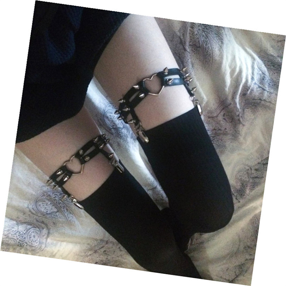 1 個女性パンクゴスハート Pu レザー弾性脚リングボディジ - Body Jewelry By The Chain Gang のレビューと価格