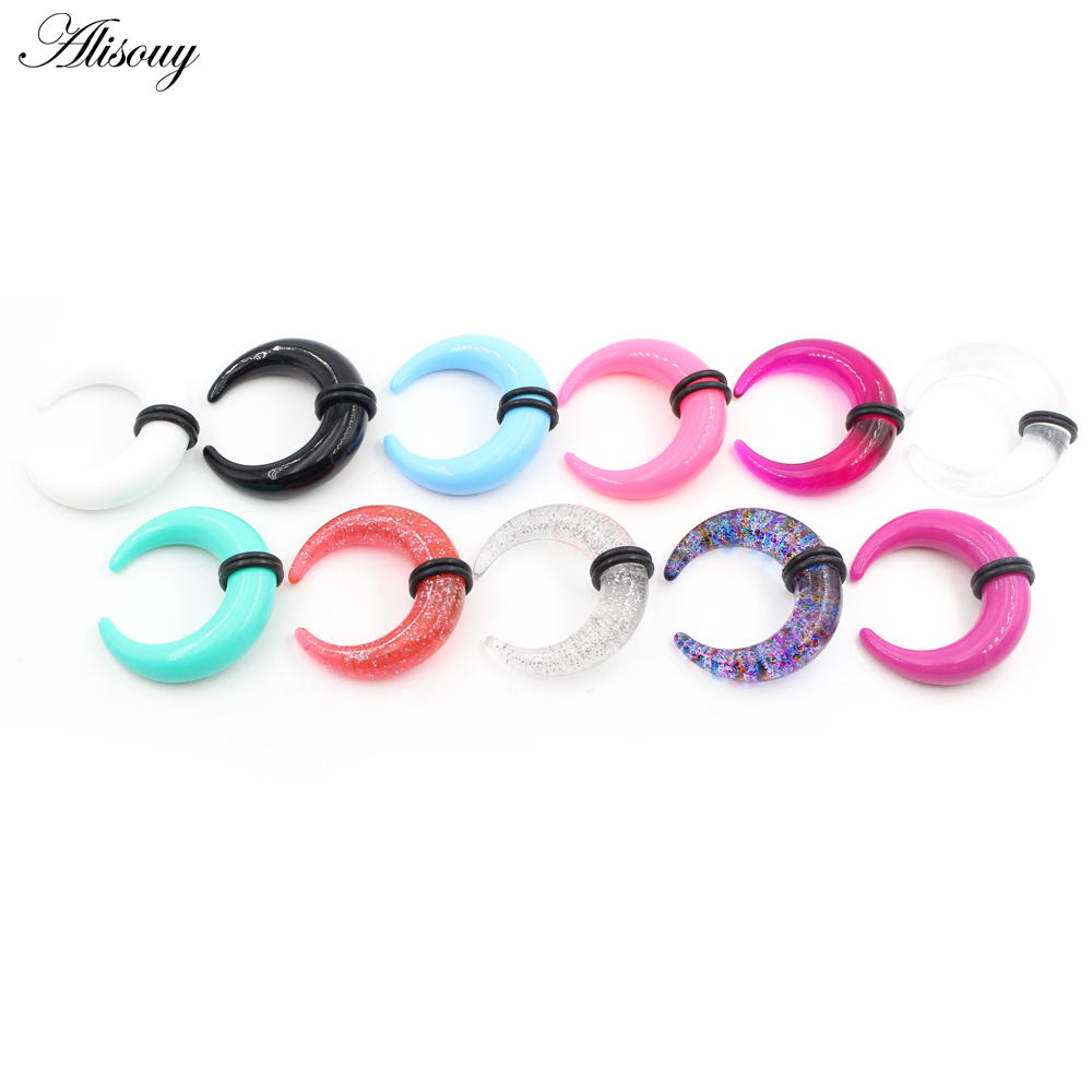 2 個アクリル C Sahpe バッファローホーン耳ピンチャ - Septum Clicker Ring のレビューと価格