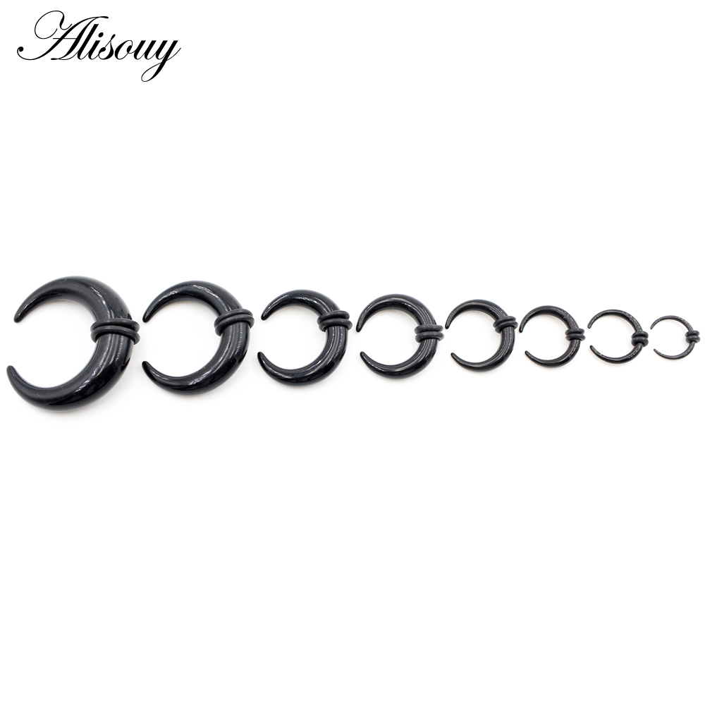 2 個アクリル C Sahpe バッファローホーン耳ピンチャ - Septum Clicker Ring のレビューと価格