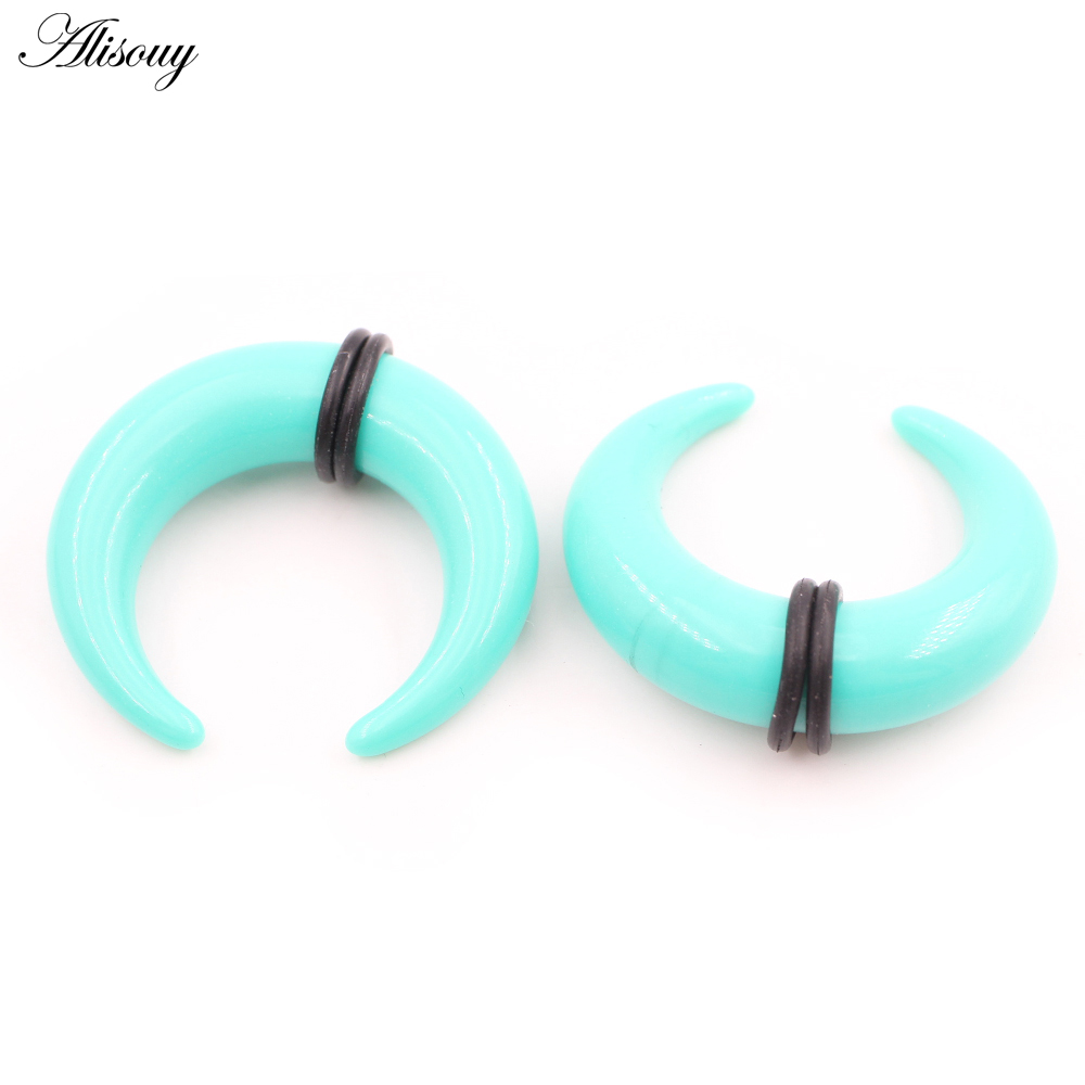 2 個アクリル C Sahpe バッファローホーン耳ピンチャ - Septum Clicker Ring のレビューと価格