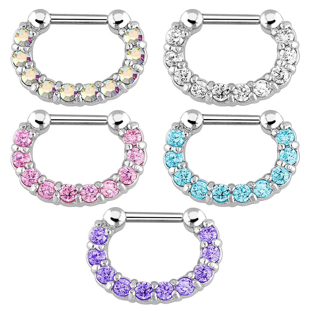 1個入りフープクリップオンノーズセプタムリング、男女兼用、ス - Septum Clicker Ring のレビューと価格