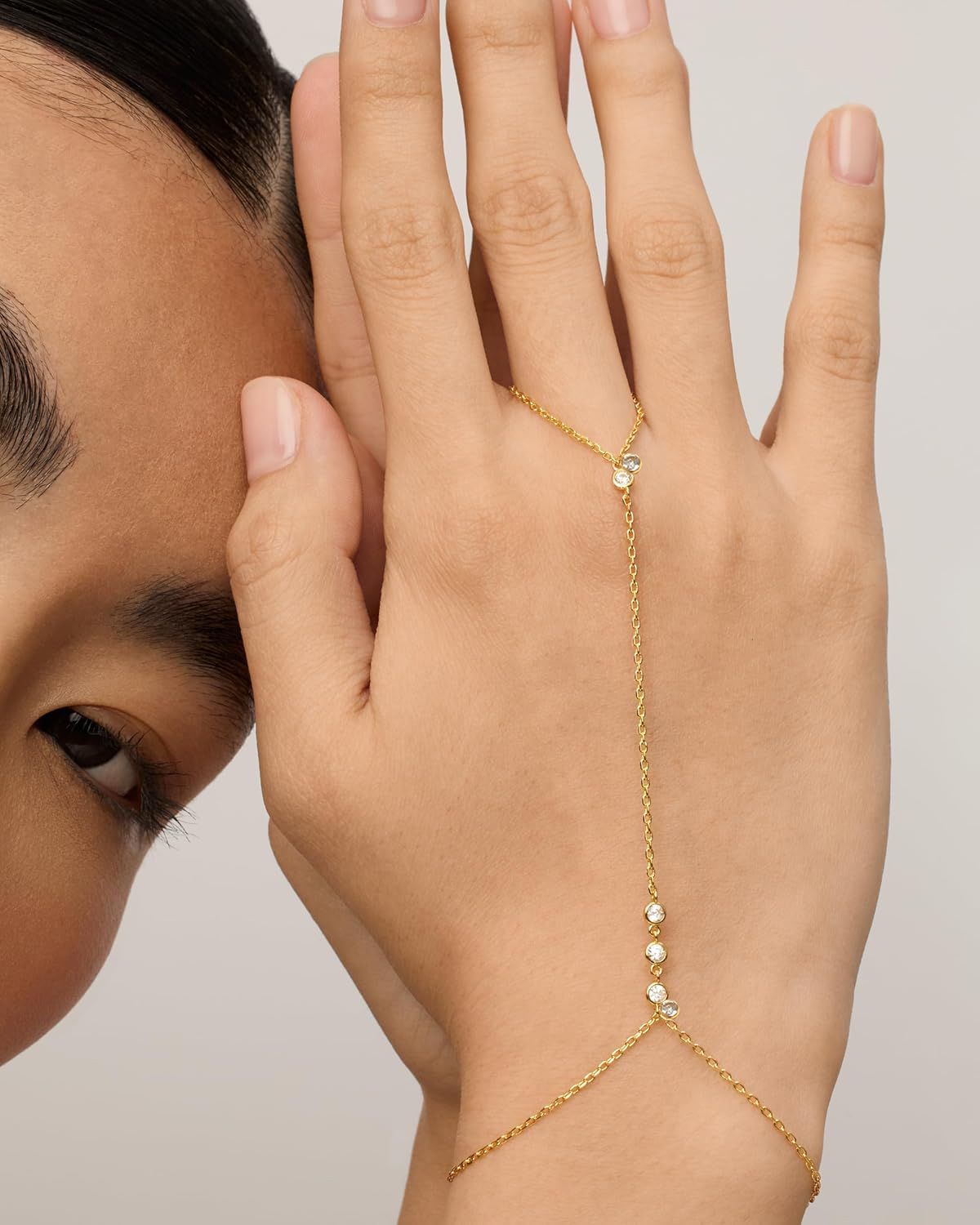 14K イエローゴールドメッキステンレス鋼ハンドチェーンブレ - Yellow Body Jewelry のレビューと価格