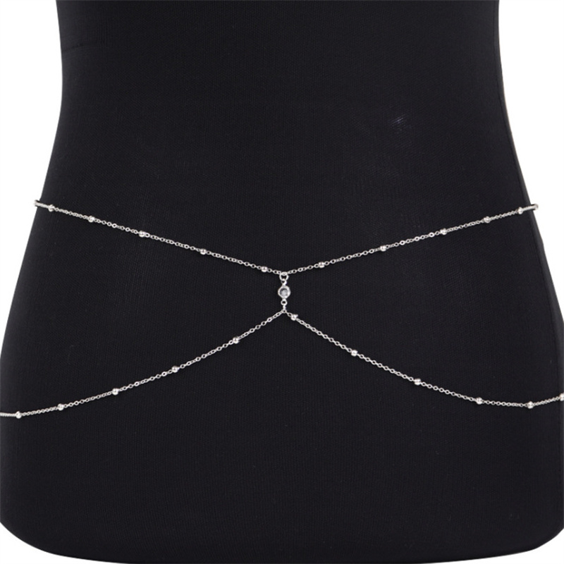 女性用パールベリーチェーン,ビーチジュエリー,メタル,アクセ - Body Jewelry By The Chain Gang のレビューと価格