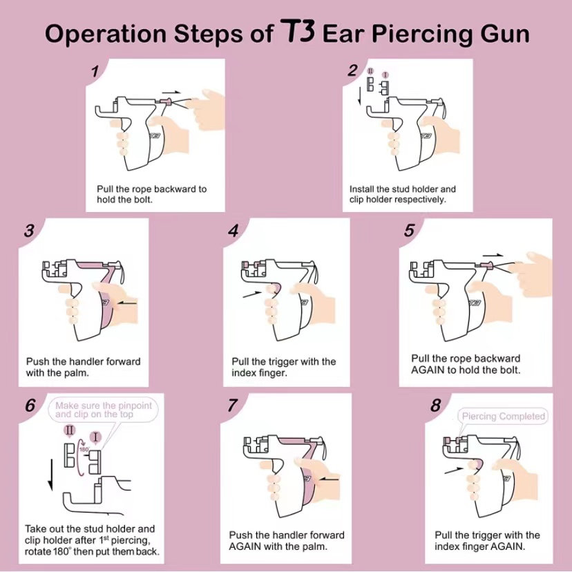 T3 耳ピアスガンキット無菌ピアスイヤリング低刺激性イヤリン - Body Jewelry Store のレビューと価格