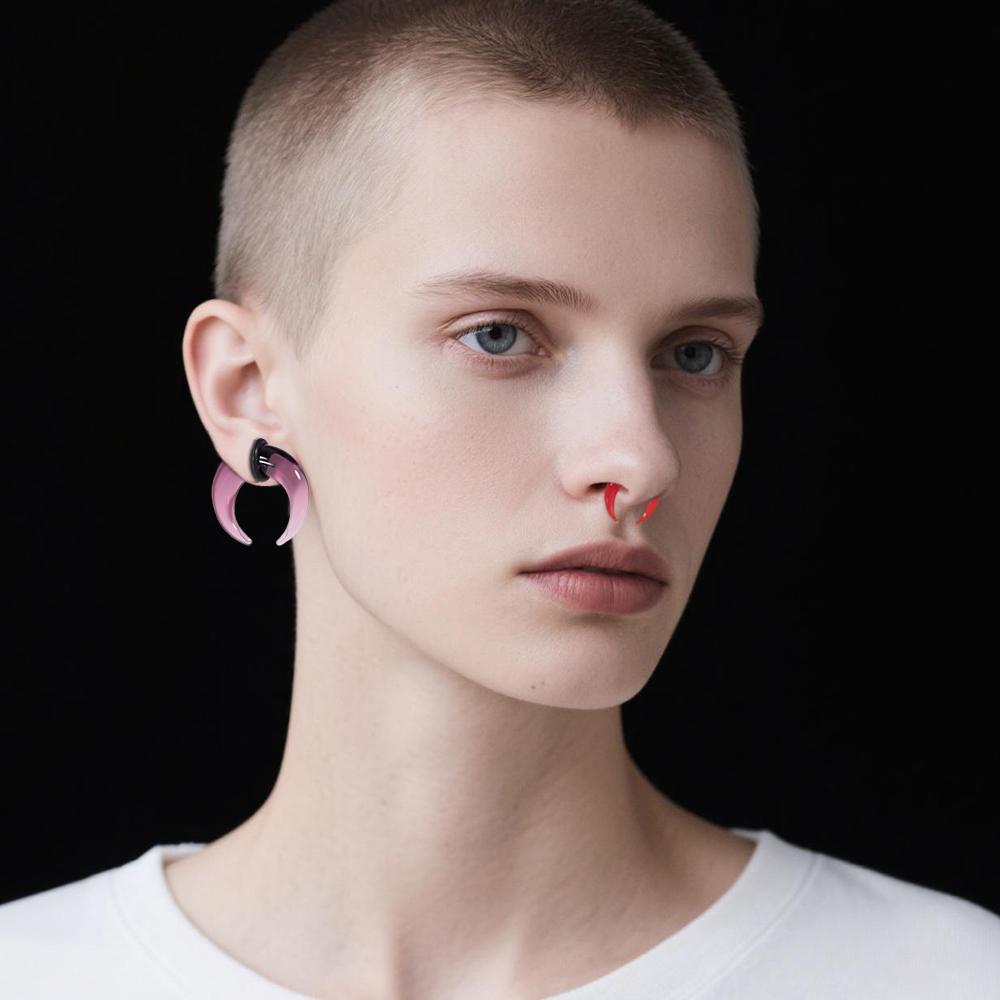 Doearko 1 個ファッション居心地の良いガラスストレッ - Septum Clicker Ring のレビューと価格