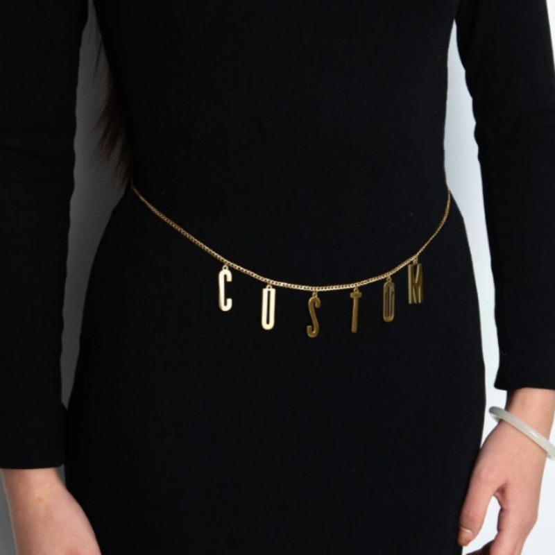 パーソナライズされたカスタム名ウエストチェーン女性のためのス - Body Jewelry Names のレビューと価格