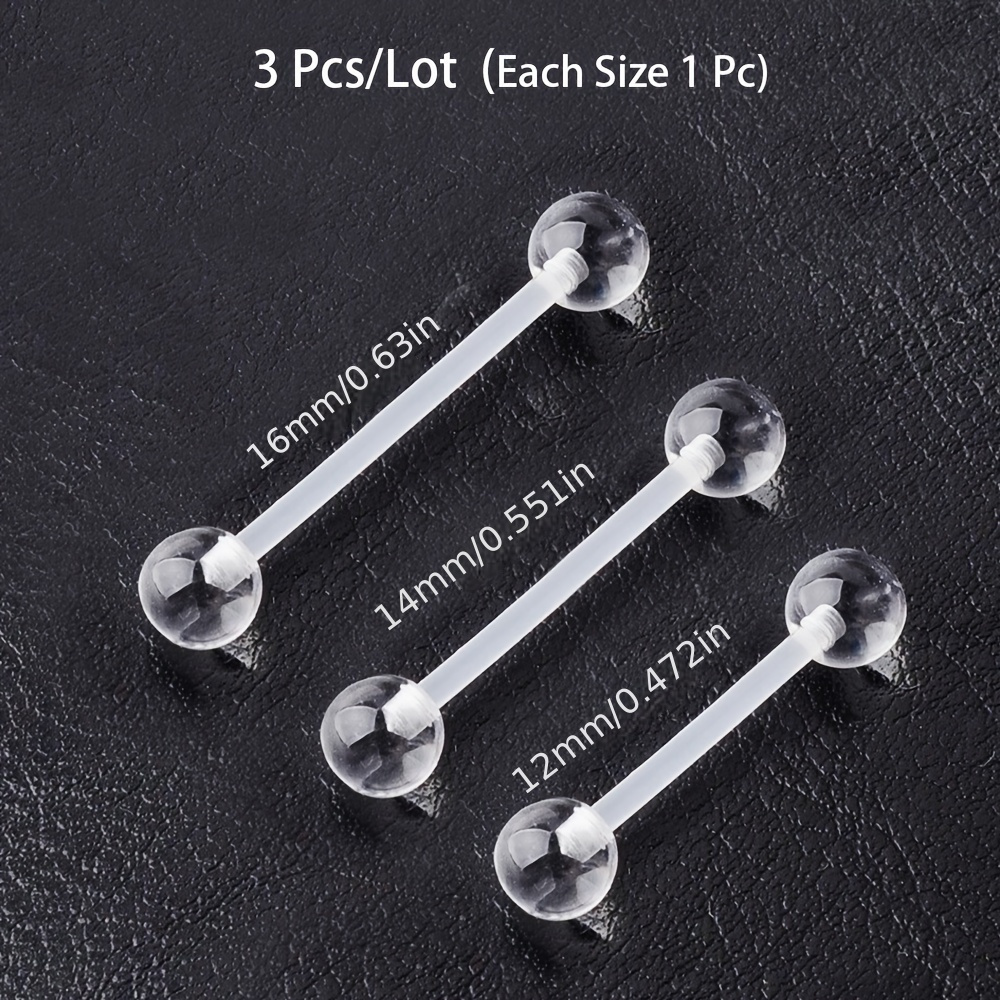3 ピース/セット (各サイズ 1 ピース) ソフト透明不可 - Body Jewelry Store のレビューと価格