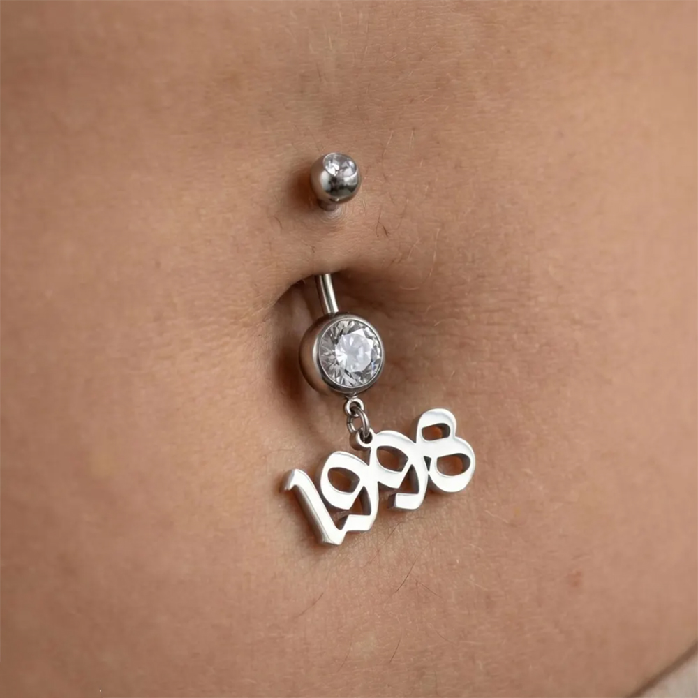 パーソナライズされたジルコン製カスタムネームセクシーネイブル - Body Jewelry Names のレビューと価格