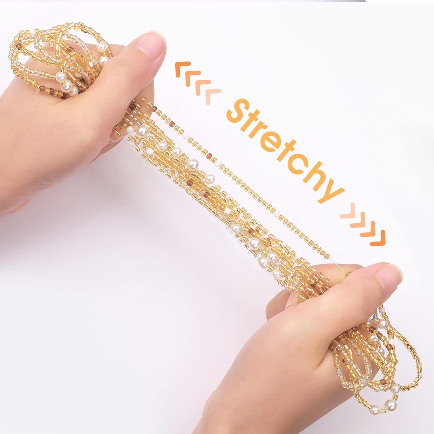 女性用ウエストビーズ、ベリーチェーン、伸縮性のあるアフリカ風 - Body Jewelry By The Chain Gang のレビューと価格