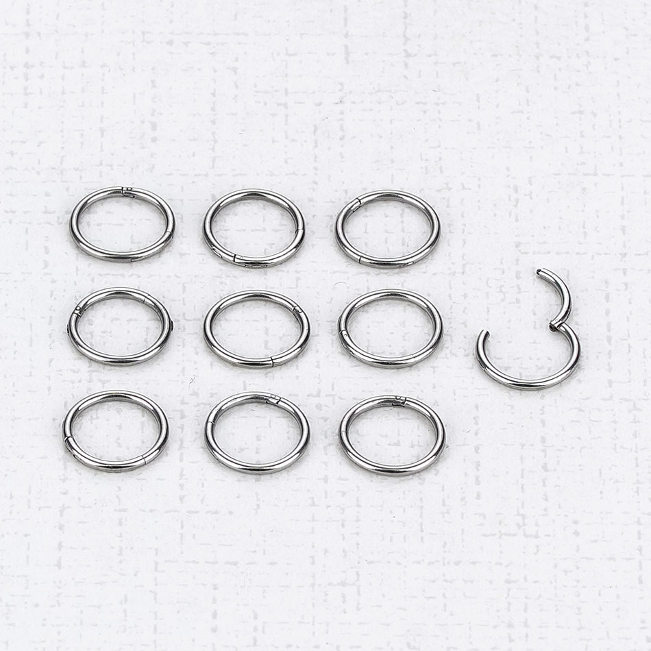 1PC G23 チタンヒンジセグメントリング鼻リングピアス乳 - Septum Clicker Ring のレビューと価格