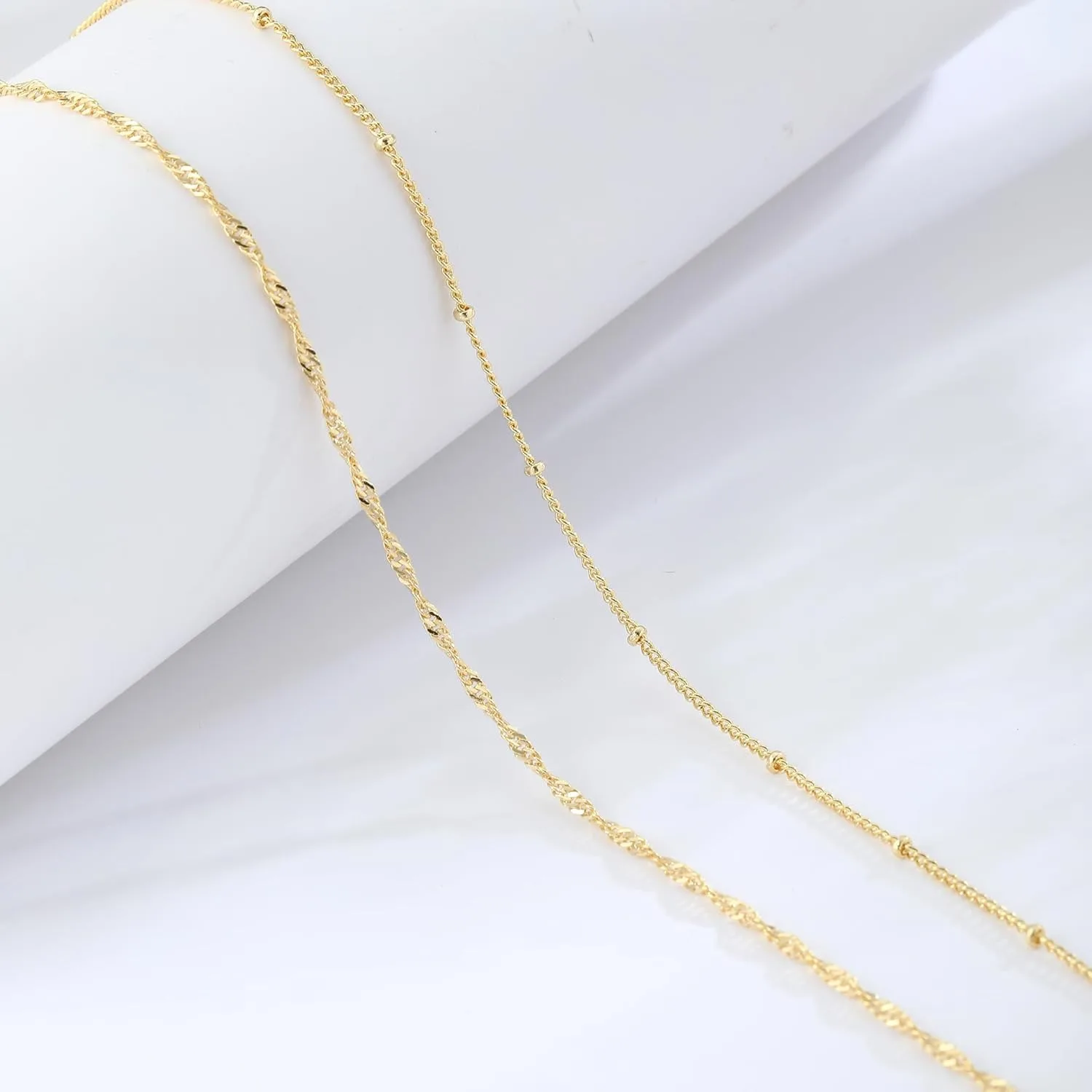 14K金メッキ 26-33インチ 調節可能なウエストビーズチ - Body Jewelry By The Chain Gang のレビューと価格