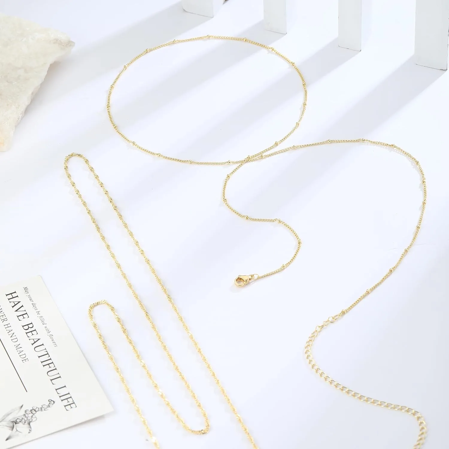 14K金メッキ 26-33インチ 調節可能なウエストビーズチ - Body Jewelry By The Chain Gang のレビューと価格