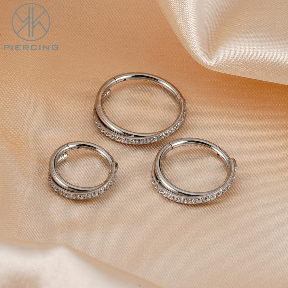 軟骨螺旋Rook Septum Daith Tragus用1 - Septum Clicker Ring のレビューと価格