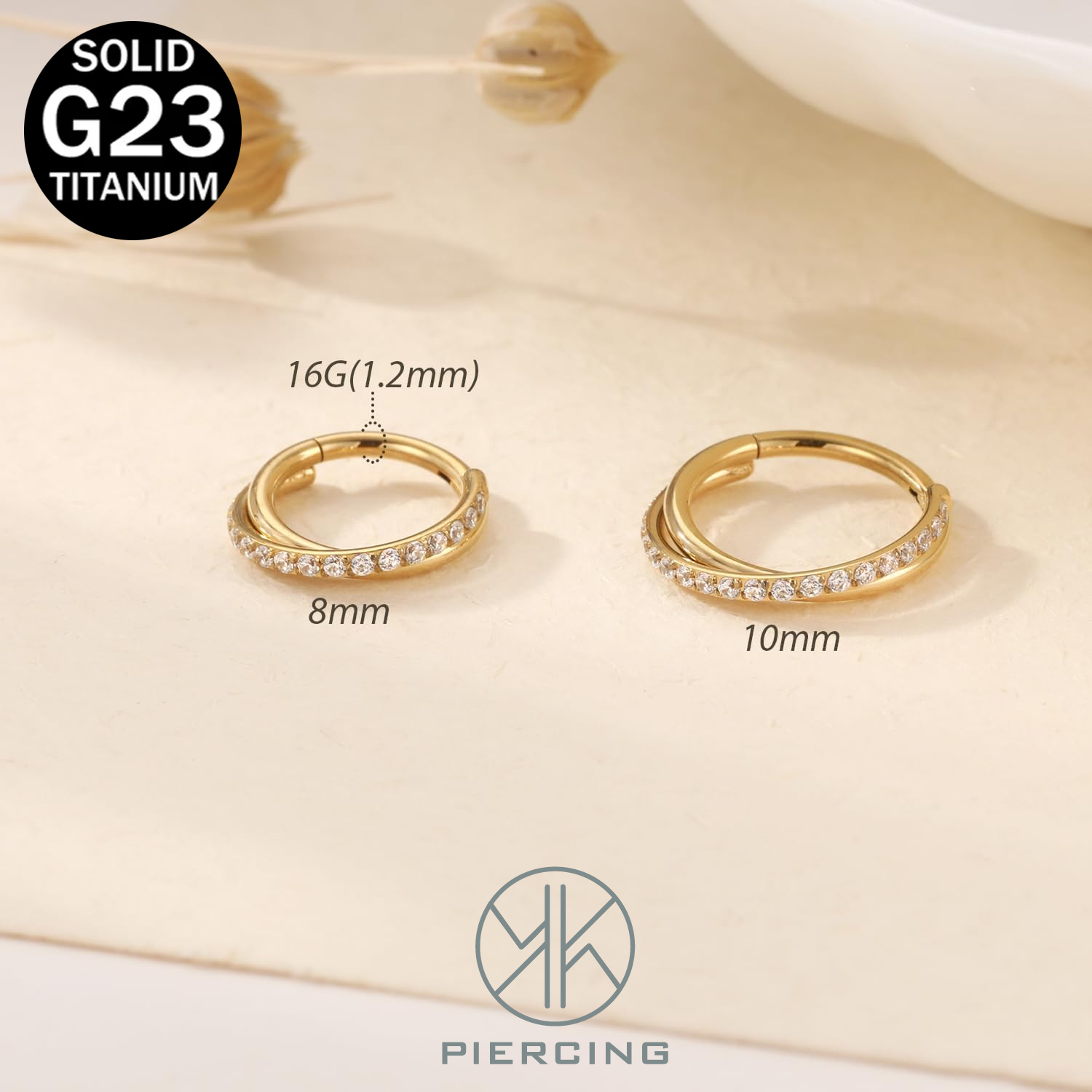 軟骨螺旋Rook Septum Daith Tragus用1 - Septum Clicker Ring のレビューと価格